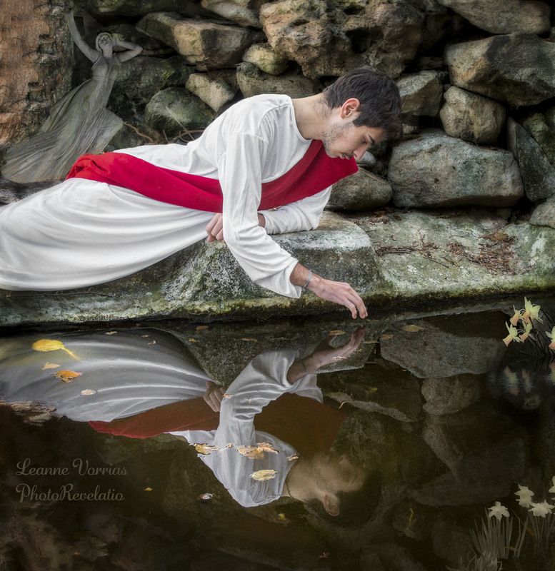 NARCISSUS 2 WM.jpg :: Gods and Goddess  Mythologies by Photographer Leanne Vorrias