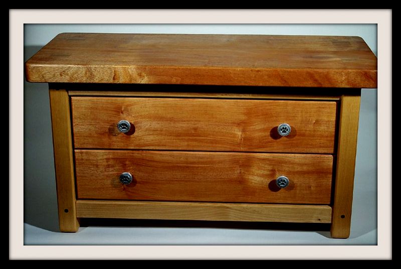 alder mahogany wolf paw coffee table.jpg :: alder mahogany wolf paw coffee table