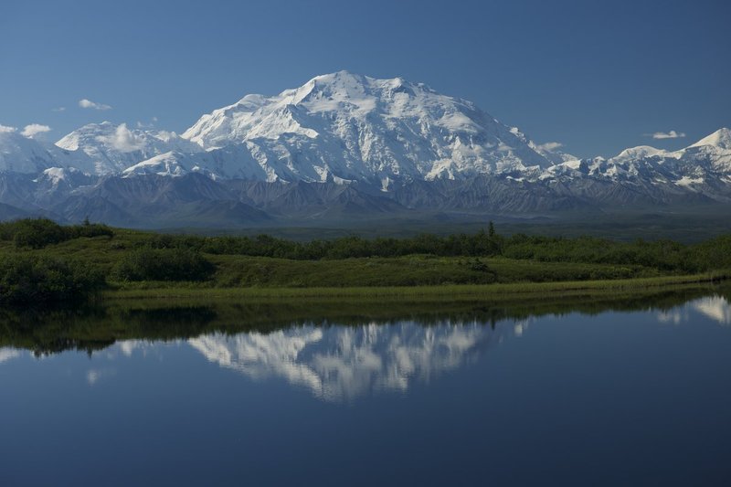 Reflections of the Majestic Peak.jpg :: Mt. Mckinley in all its glory shows itself in this reflecting pool....Denali N.P.