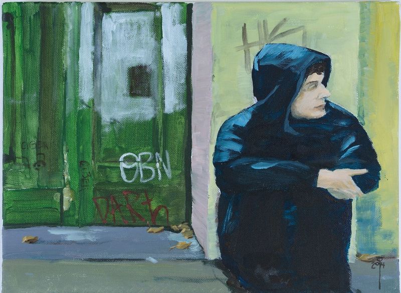 Green_Door.jpg :: 30 x 40 cm acrylic on canvas