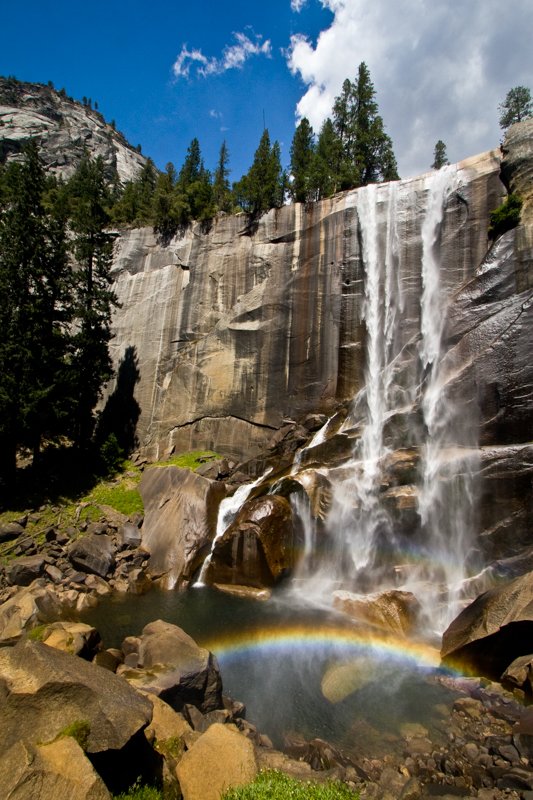 _MG_35761.jpg :: The mist form the 319 foot Vernal Falls creates a rainbox at the base (Yosemite, CA) (A2:3) (LE3k)