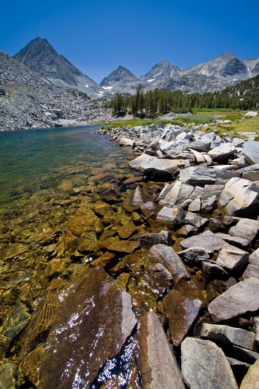_MG_38081.jpg :: This rugged terrain is softened by the greenery and warm colors of the water, which is frigid! (A2:3) (LE3k)
