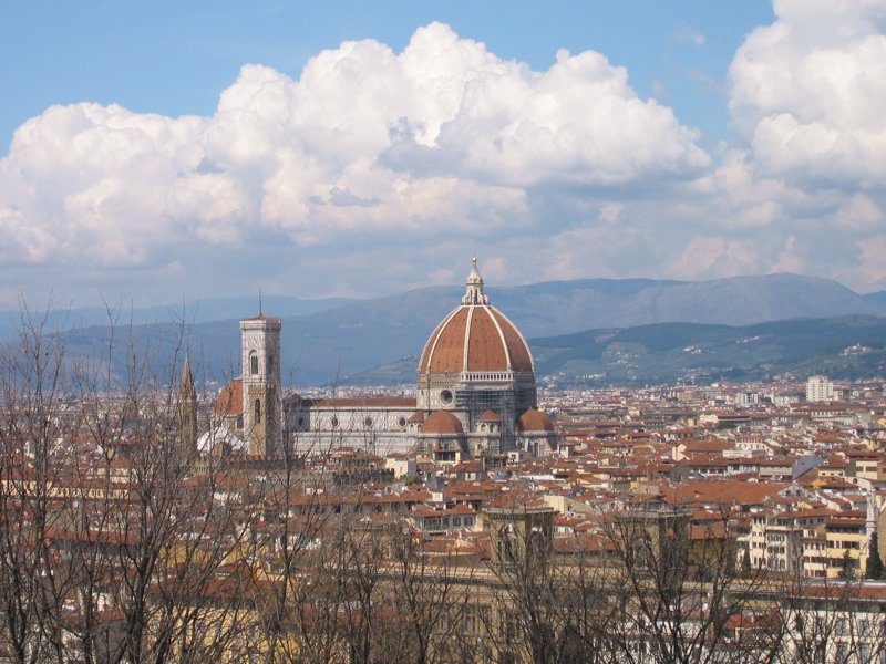KarensItaly_090403_10331.jpg :: View of the Duomo in Florence from the Michelangelo Piazza. (A3:4) (LE2k)