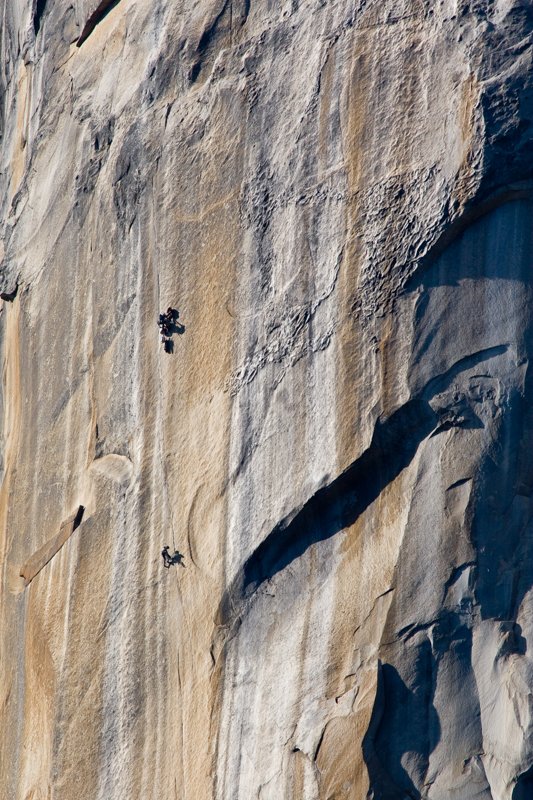 Trusting Twine.jpg :: Nature created a wonderful granite abstract and the fragile bodies climbing the face enhance the strength of the granite. (A2:3) (LE3k)