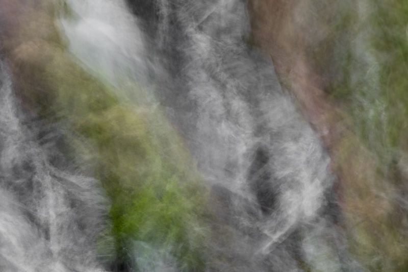 Energy of the Falls.jpg :: The fall splits just above this image.  Plants and rocks add color. (A2:3)(LE7k)