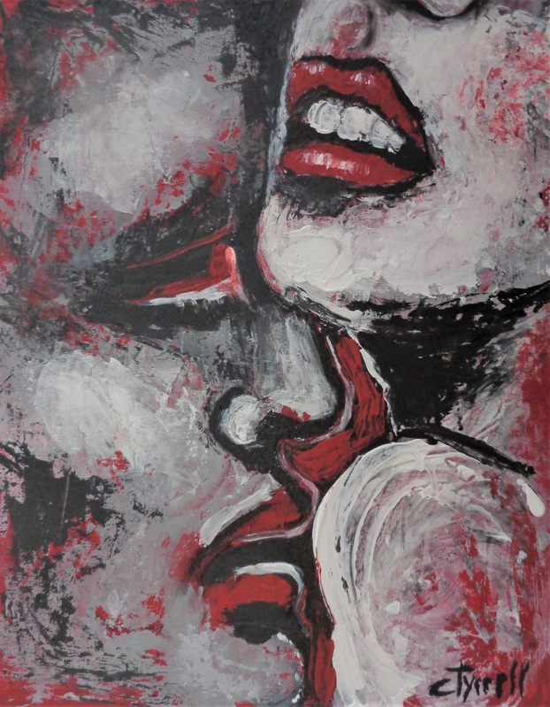 Lovers - Pleasure 3.jpg :: Original figurative textured acrylic paintings on canvas panel, unframed. Third in the new series \