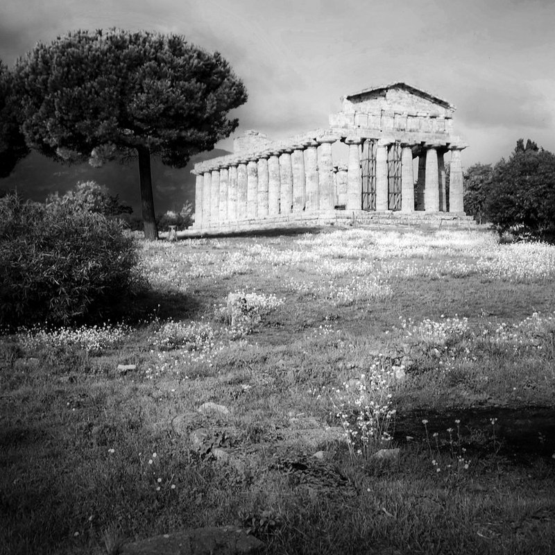 Roman Temple Italy BW.jpg