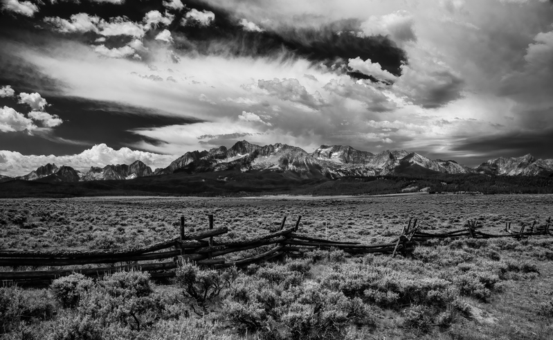 Sawtooth Mountains with Fence.jpg