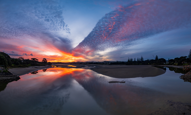 Orewa Estuary DSCF5031-Pano.jpg :: Orewa Estuary, Orewa, Hibiscus Coast, Auckland, New Zealand