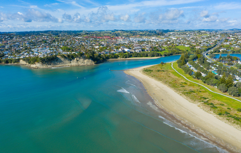 Orewa beach aerial photo DJI_0079(1).jpg :: Orewa beach and estuary aerial photos