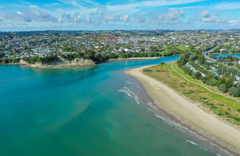 Orewa beach aerial photo DJI_0080(1).jpg :: Orewa beach and estuary aerial photos