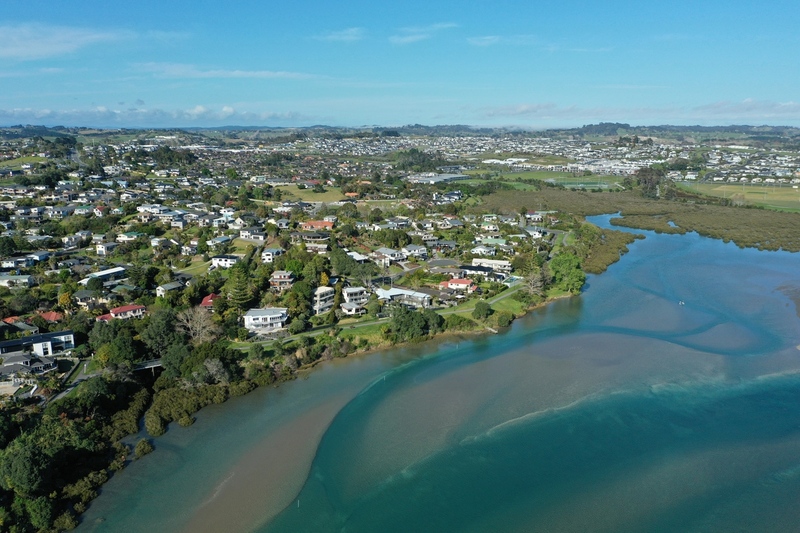 Orewa estuary aerial photo DJI_0045.jpg :: Orewa beach and estuary aerial photos