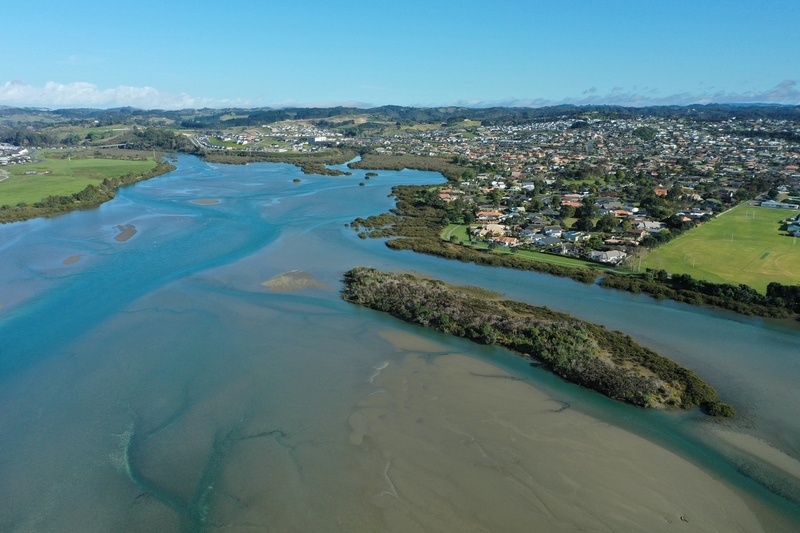Orewa estuary aerial photo DJI_0047.jpg :: Orewa beach and estuary aerial photos