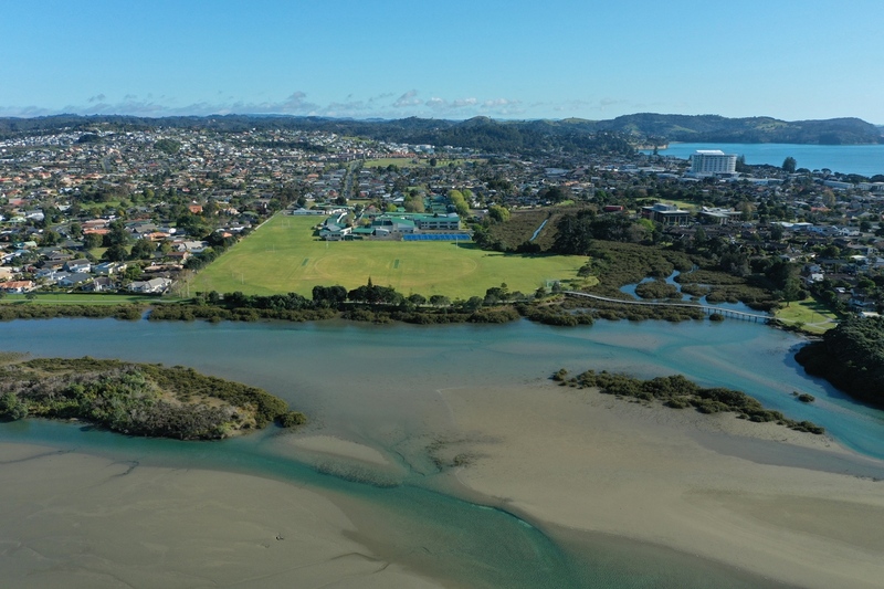 Orewa estuary aerial photo DJI_0048.jpg :: Orewa beach and estuary aerial photos