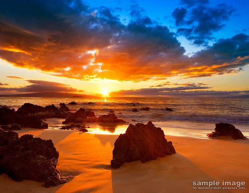 nature-bp-005.jpg :: brilliant sunset over rocky beach