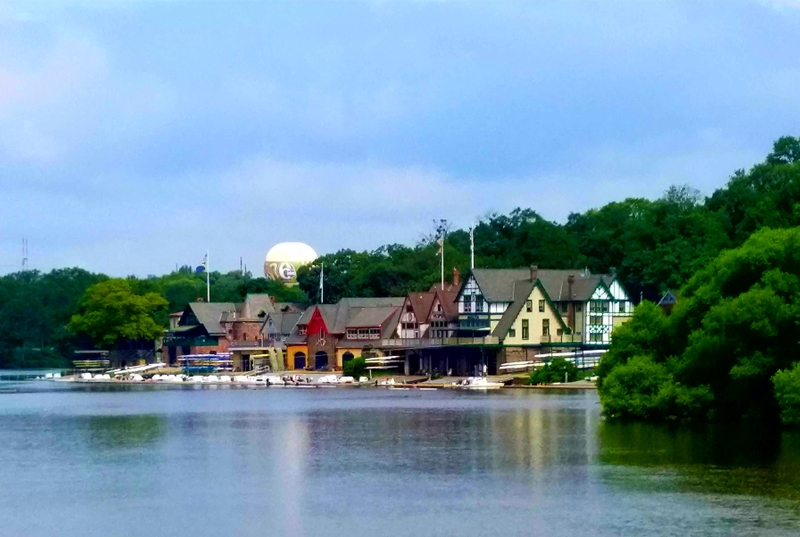 Boathouse Row-Philadelphia.jpg :: Boathouse Row is a historic site located in Philadelphia, Pennsylvania, on the east bank of the Schuylkill River, just north of the Fairmount Water Works and the Philadelphia Museum of Art. It consists of a row of 15 boathouses housing social and rowing clubs and their racing shells. Each of the boathouses has its own history, and all have addresses on both Boathouse Row and Kelly Drive (named after famous Philadelphia oarsman John B. Kelly Jr.).