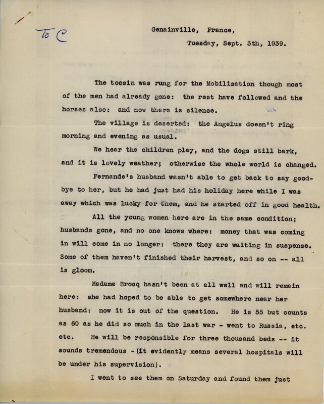 Letter to Constance Lloyd Sept 5th 1939 Box 76172.jpg