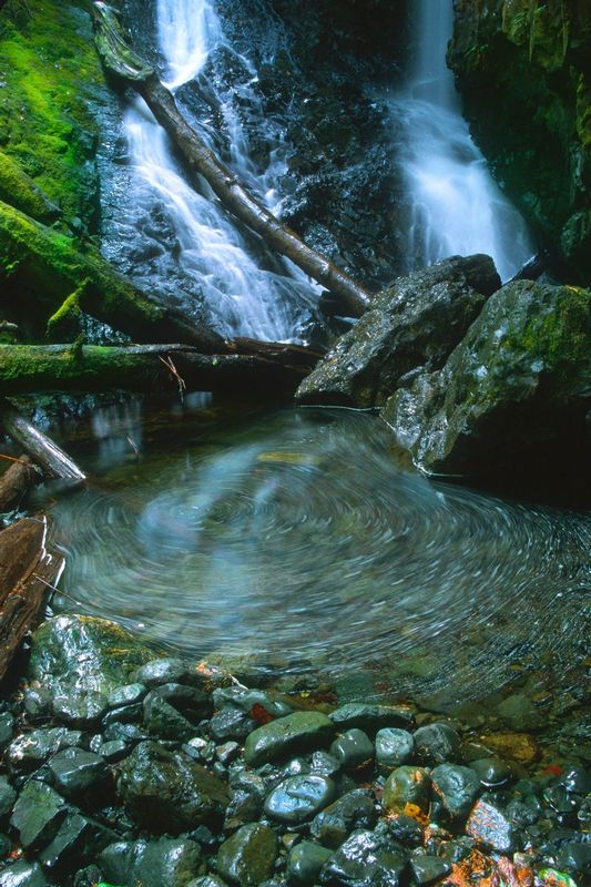 SWIRLING EDDY.jpg :: JOHNSTONE STRAIGHT - VANCOUVER ISLAND, CANADA
Cascading water brushes past this small translucent eddy, setting it into a slow & magical circular motion.