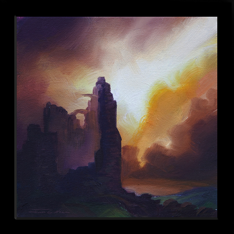 2012 LG Auchenharviecastle.jpg :: A painting of castle ruins