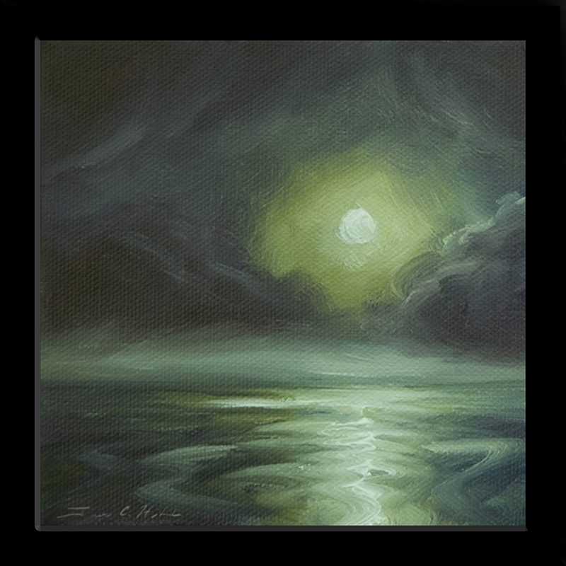 2012 LG Everlasting Moon II.jpg :: An original oil painting of moonlight over water