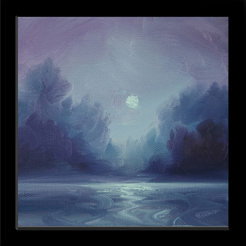 2012 LG Grey Fire V1.jpg :: A painting of a moonlit scene