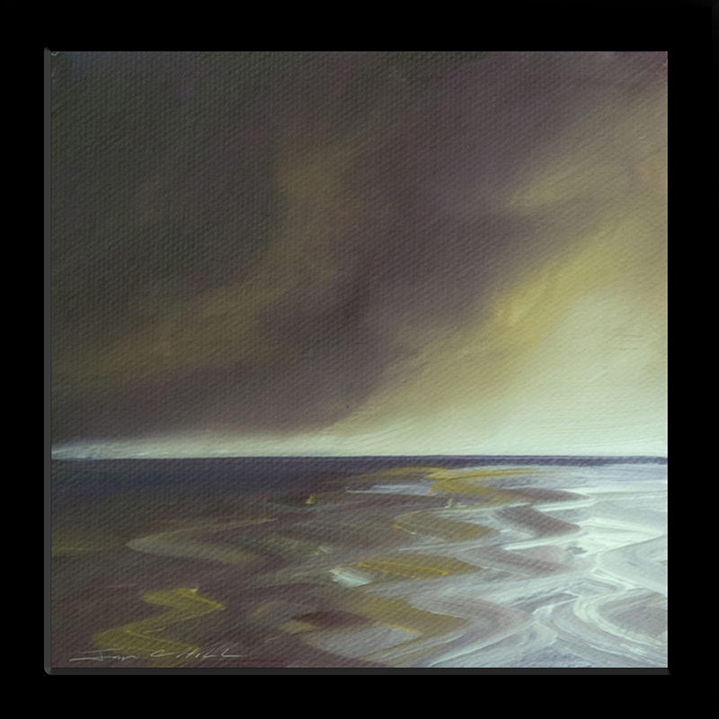 2012 LG Moon Scape II.jpg :: A painting of a moon over a lake