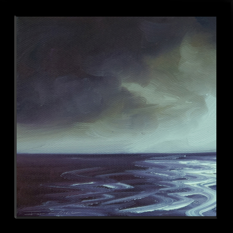 2012 LG Moon Scape III.jpg :: A painting of a moon over a lake