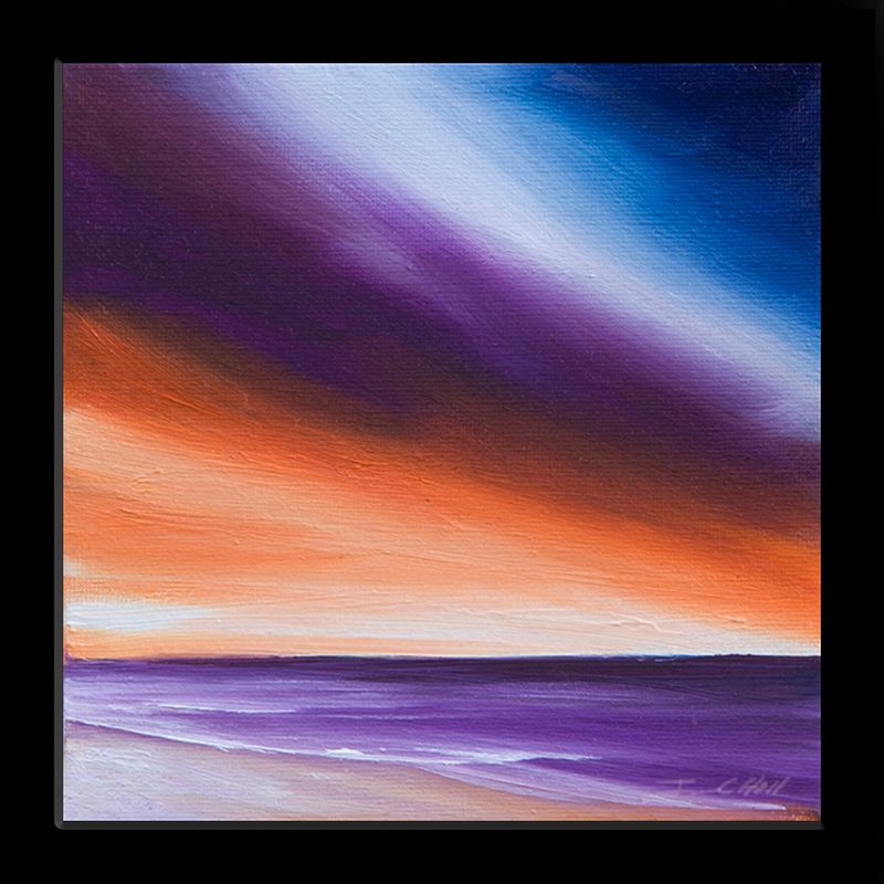 2012 LG Ocean Sunset VI.jpg :: A painting of an ocean sunset