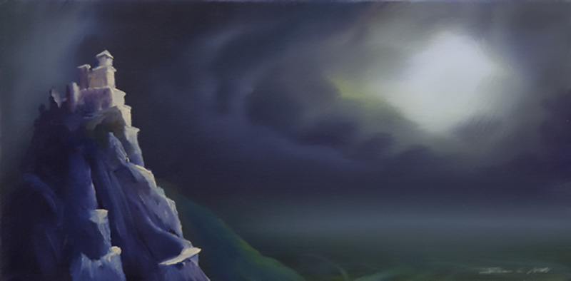 2012 Mordor 1 - Original 6 x 12 Oil on Canvas - Original and Prints Available for Purchase.jpg :: 2012 Mordor 1 - Original 6 x 12 Oil on Canvas - Original and Prints Available for Purchase