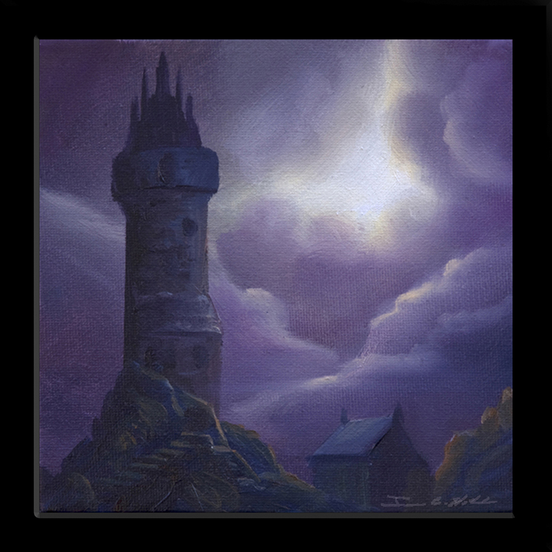 2012 Tower of Death - 6 x 6 Oil on Canvas - Prints Available for Purchase.jpg :: 2012 Tower of Death - 6 x 6 Oil on Canvas - Prints Available for Purchase