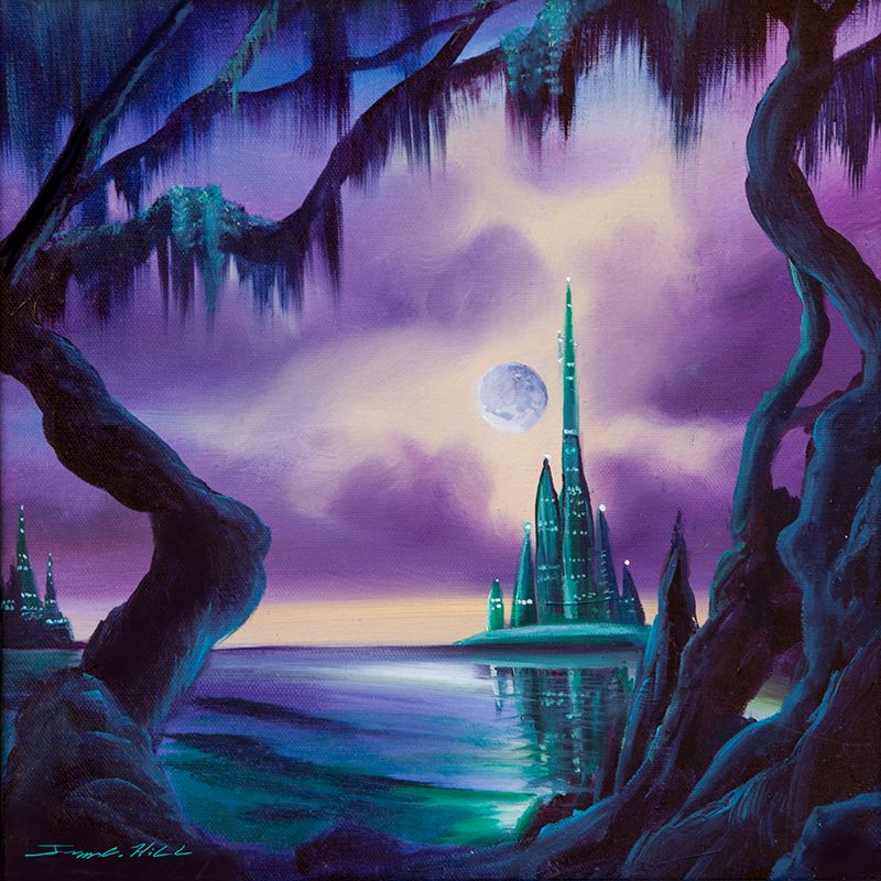 Castle of OZ.jpg :: A beautiful painting of the Kingdom of Oz in the distance.