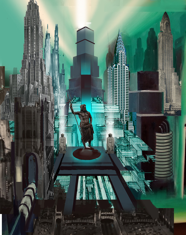 Center Part3(1).jpg :: A oil series of buildings- Study Images and sketches more refined....