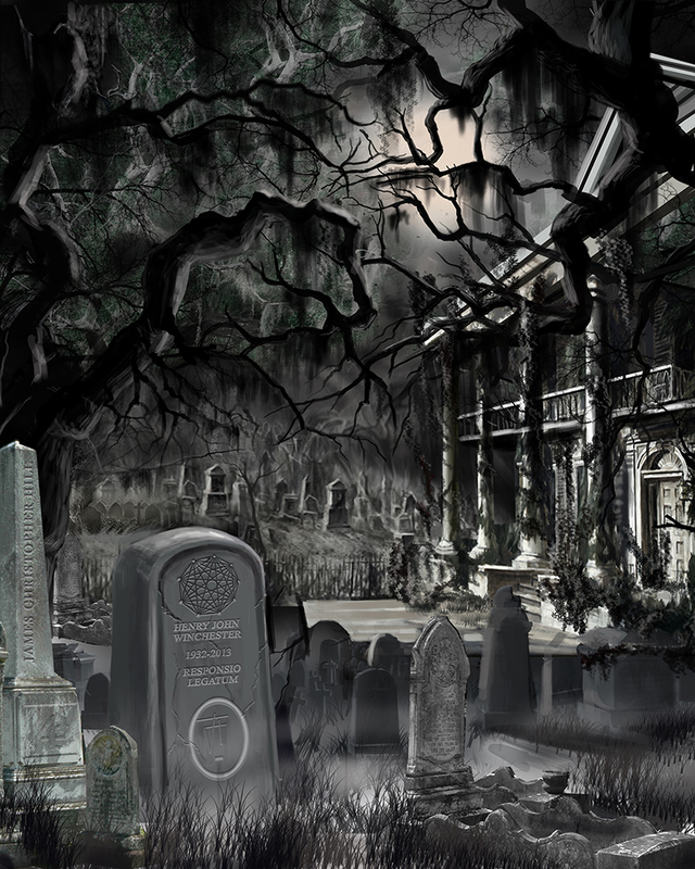 Curse of Johnson Bayou  sans Ally 20198x10 SMALL.jpg :: A painting of for the cover of the Johnson Bayou (Curse of book) - Written by Gypsey Teague and Illustrated by James Christopher Hill