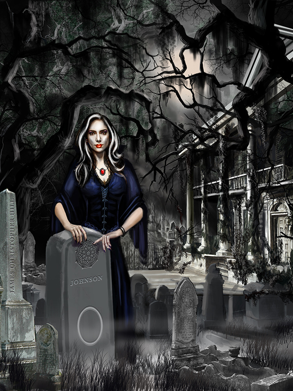 Curse of Johnson Bayou by Gypsey Teague - ALLY- FINAL 2019 FB.jpg :: A painting of for the cover of the Johnson Bayou (Curse of book)