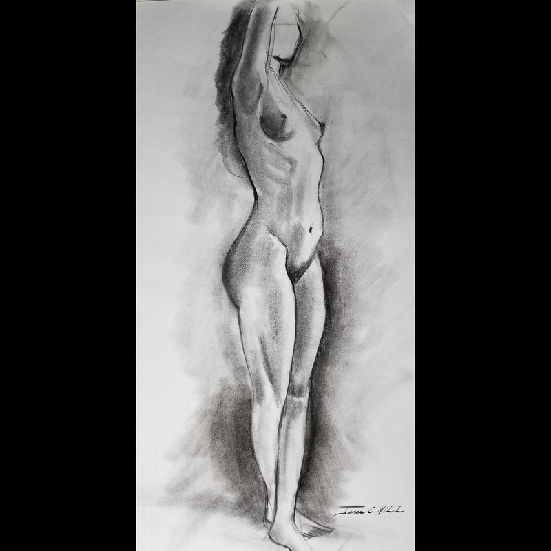 Elena-Generi - 2.jpg :: A sketch in Charcoal of Elena Genari