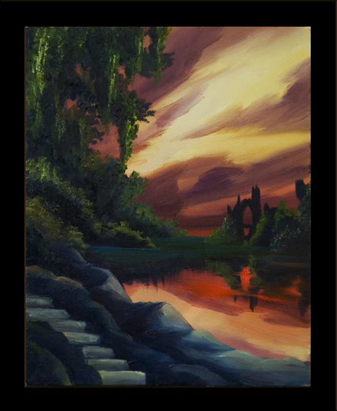 Elysium Lost - Oil on Canvas - 8 x 10 - Original and Prints available.jpg :: The last remains of an old structure in the south. Oil on Canvas - 8 x 10 - $300 -  Prints and Giclee's  Available upon Request