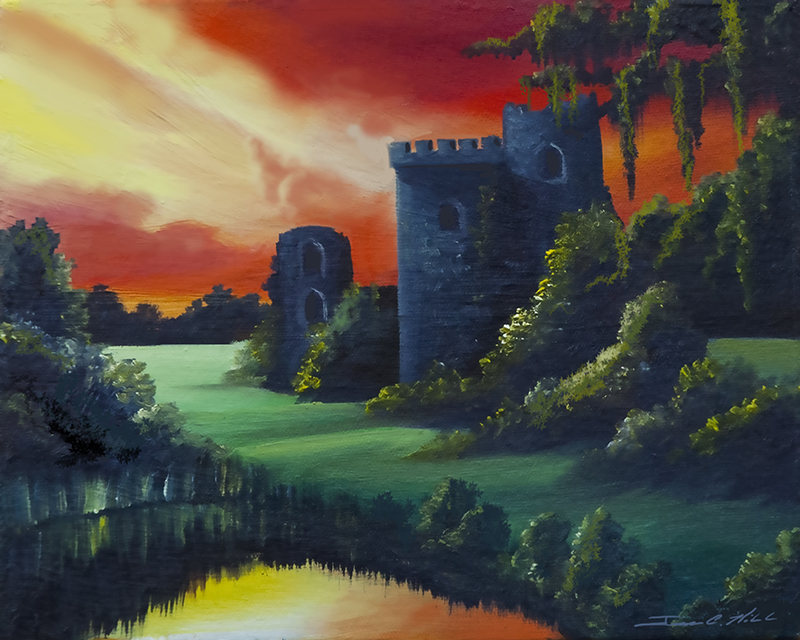 English Castle Ruins.jpg :: An original oil painting of an abandoned English Castle - Oil on Canvas - 8 x 10 - $300 - Prints and Giclee's available in various sizes for purchase.