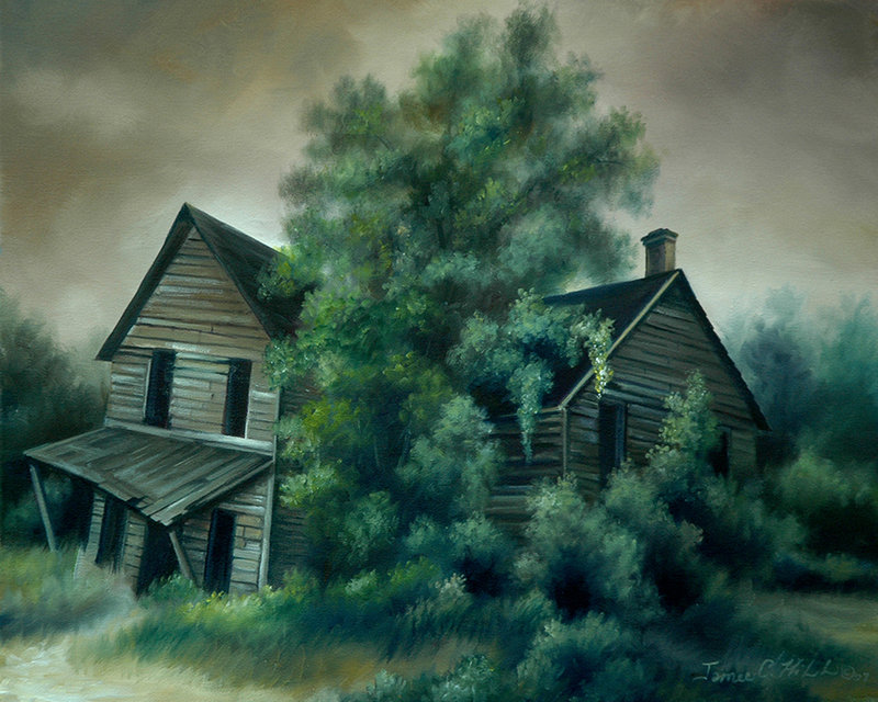 Forsaken.jpg :: Painting of a Forgotten Country Home.