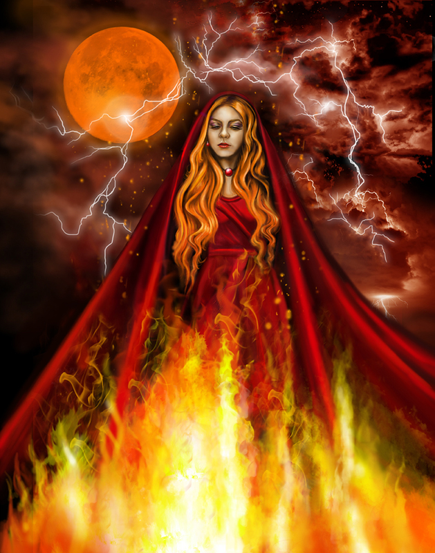 Into the Fire 2019.jpg :: A painting of for the cover of the Into the Fire Book - written by Leann Rettell - 2016