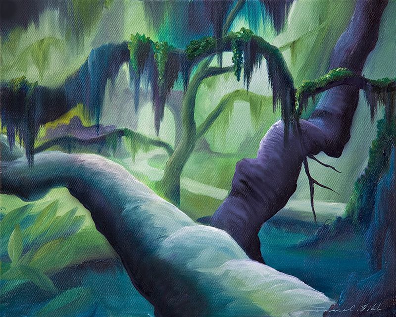 Jungle Alter.jpg :: A scene of a Jungle with an anchient Alter in the background