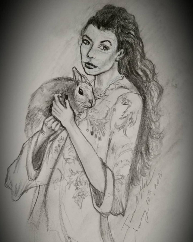 La Esmeralda2(1).jpg :: A portrait sketch of La Esmeralda