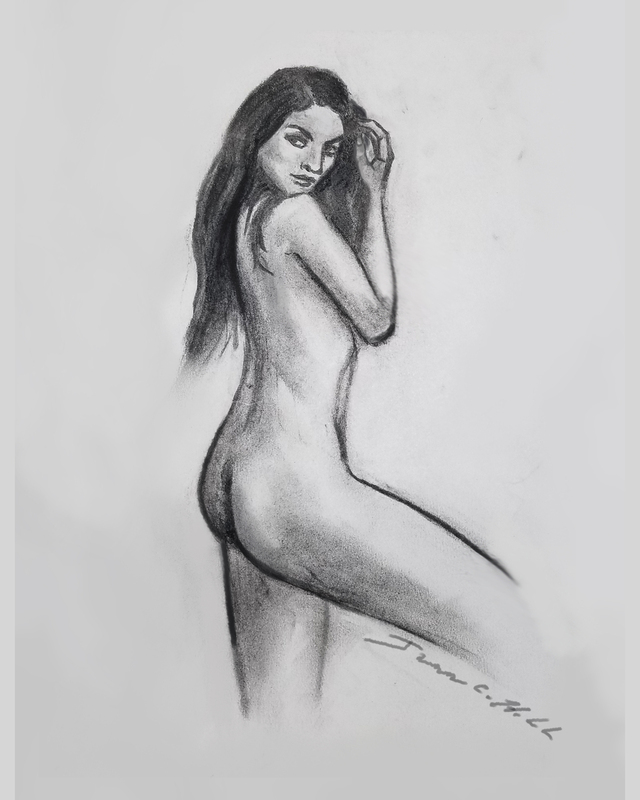Lesha Jay Vascio Nude Study.jpg :: A figure study of Lesha Jay Vascio