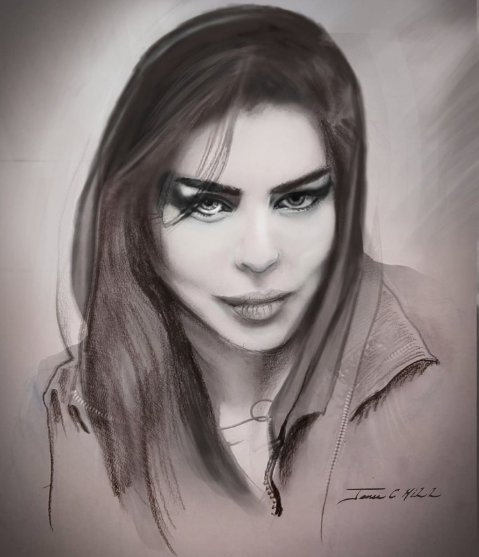 ROYA_Lunaria(1).jpg :: A portrait sketch of Roya Lunaria