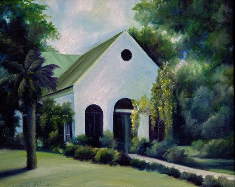 Saint Andrews Parish Episcopal Church - HWY 61.jpg :: A painting of the Charleston's - St. Andrews Parish Episcopal Church - HWY 61