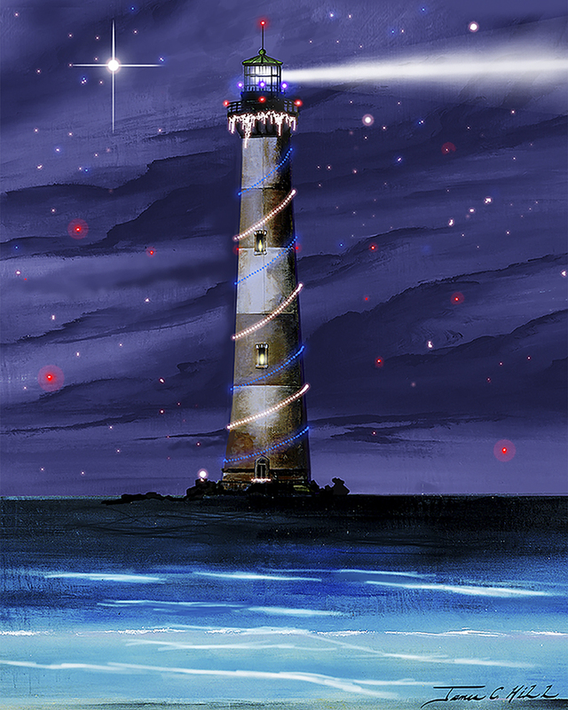 The Christmas Lighthouse 2019.jpg :: Morris Island Lighthouse Christmas
