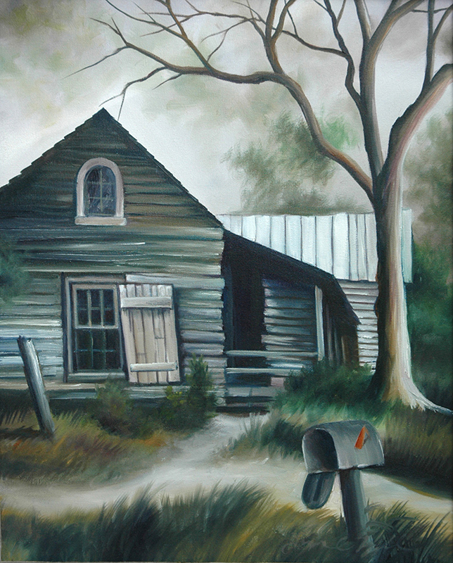 The Old Woodshed.jpg :: Painting of a Forgotten Old Woodshed