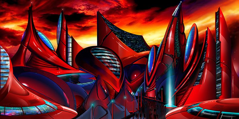 Valeria Major.jpg :: A visual depiction of our future inpsired by the designs of Syd Mead, Dylan Cole, Stephen Martinaire and Miami!