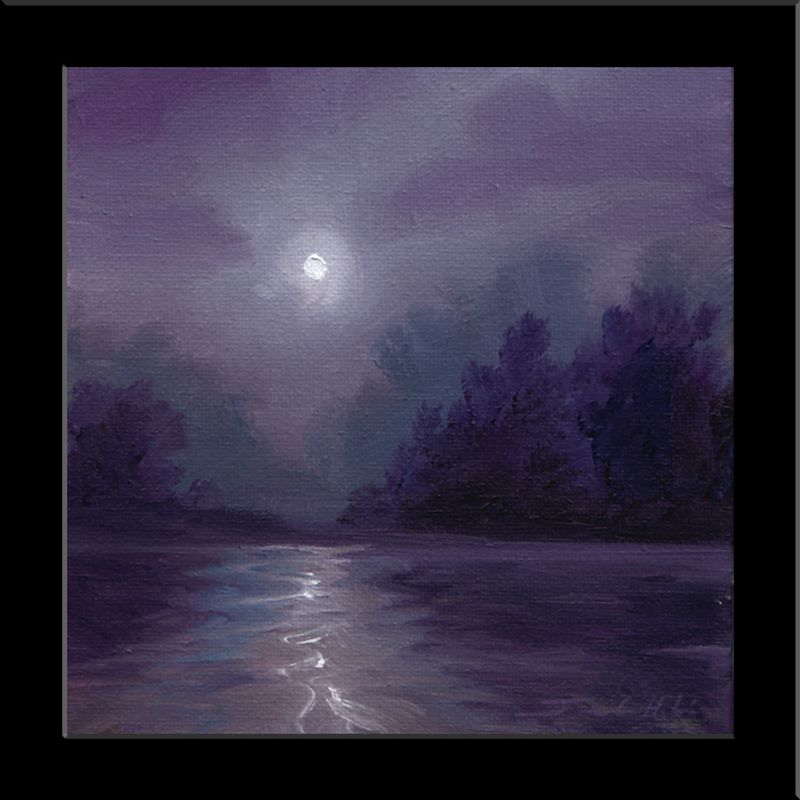 2012 Moonlit Myst II.jpg :: Moonlit Mist II - 6 x 6 - Oil on Canvas - SOLD - Prints and Giclee's Available in similar sizes
