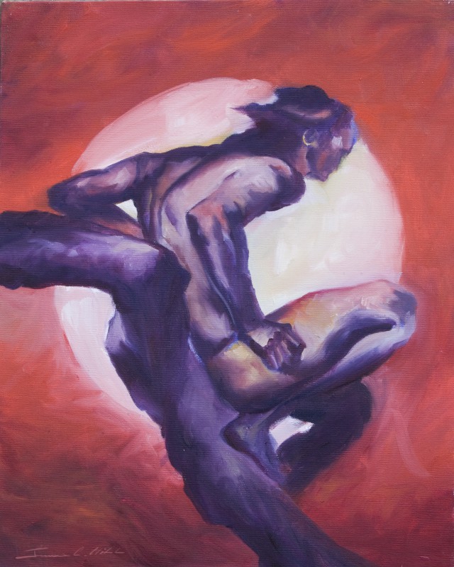 Barbarian Sketch II - Original Oil Painting - 16 x 20 on Canvas - inspired by Jeffrey Jones (CJ).jpg :: I created this painting as a sketch study in oil paints of the great Jeffrey - CJ - Jones.  CJ was an amazing artist beyond words.  So, the best way to learn oil painting technique is to imitate the style.  Needless to say, even though I painted this particular painting.