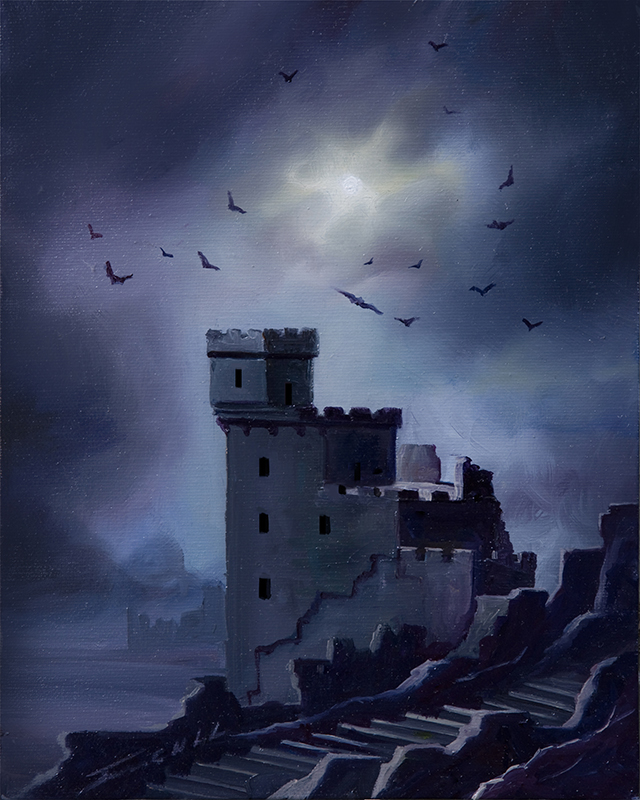 Danune Castle.jpg :: Painting of A Castle in Scotland - 8\